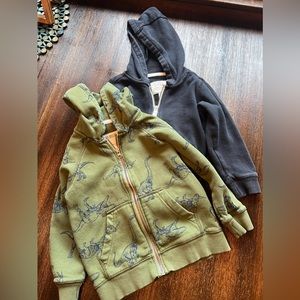 Lot of 2 Carters Toddler Hoodies 4t